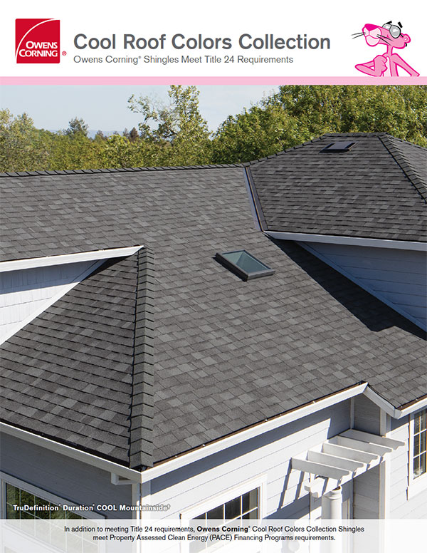 owens corning cool roof colors collection