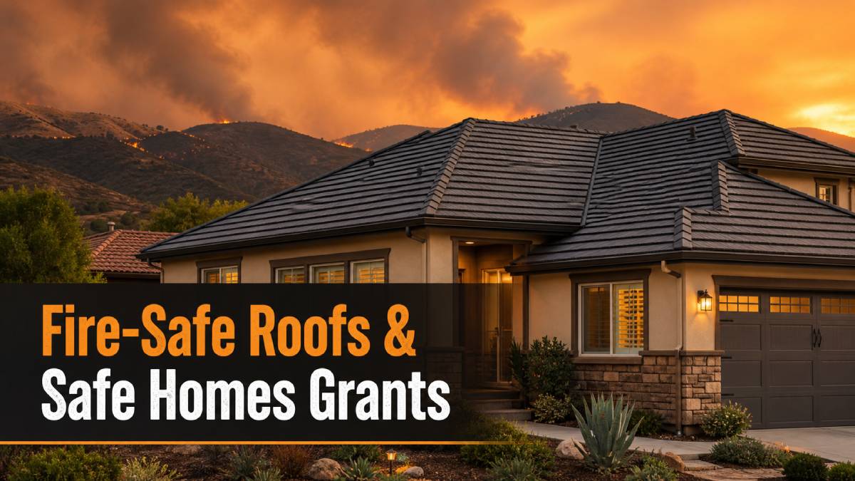 California Safe Homes Grants & Fire-Safe Roofs